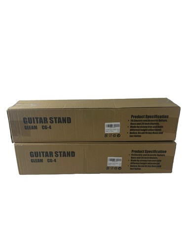 GLEAM Guitar Stand - Adjustable Fit Electric, Classical Guitars & Bass Folding - Bild 1 von 2