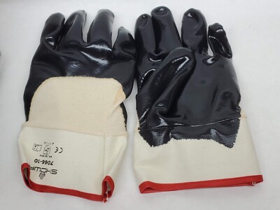 1 or 12 Pairs! SHOWA BEST GLOVES # 7066-10 NITRI-PRO COATING