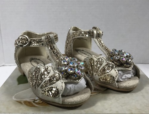 Joyfolie MARI Kleid Sandalen goldbling & funkelnde Schnalle kleine Mädchen Größe 6T NEU - Bild 13 von 16