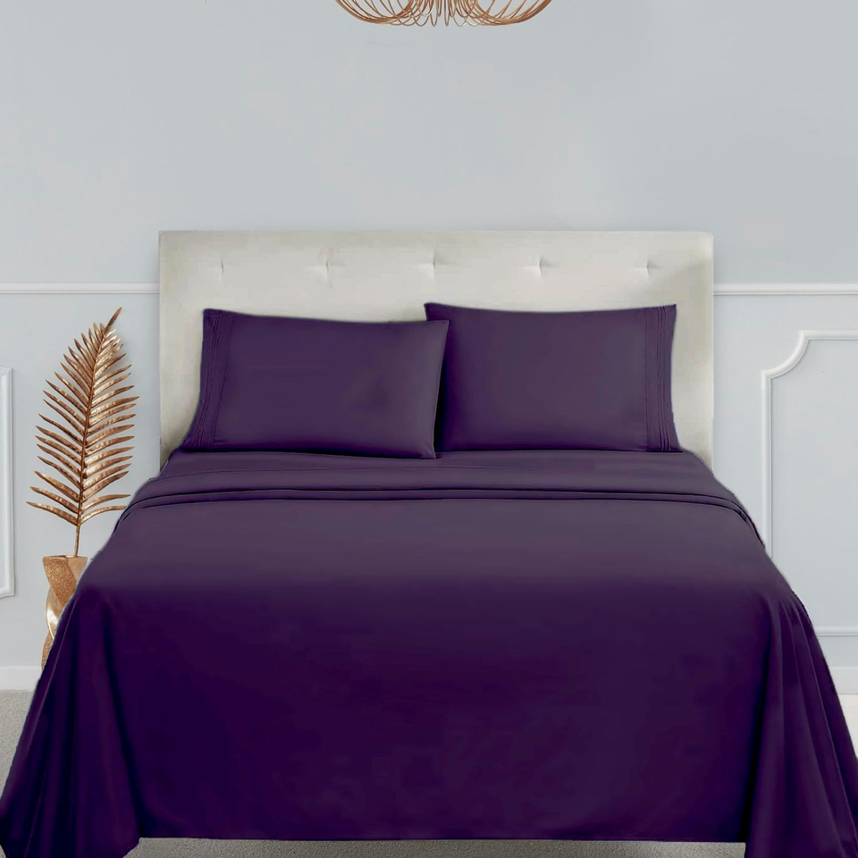 Bed Sheets, Premier 1800 Series 4 Piece Bed Sheet Set, Deep Pocket