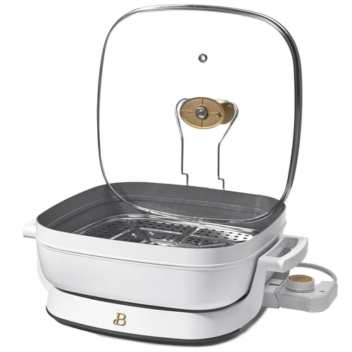 Beautiful 5in1 Electric Expandable Skillet, White Icing by Drew