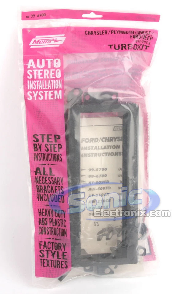 Kit de instalación Metra 99-6700 Single DIN para Chrysler/Dodge/Jeep 1974-03 selecto Foto 4 de 4