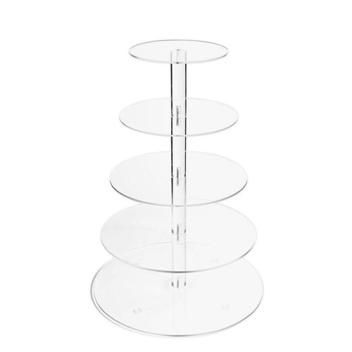 Clear Acrylic Round Cupcake Stand Display Wedding&Party 5 Tier Cup Cake Holder - Picture 3 of 10