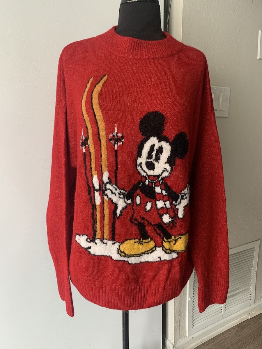 H&M Disney Mickey Mouse ladies Christmas festive knitted sweater