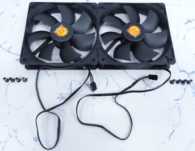 1 PAIR] Thermaltake TT-1225 A1225L12S 12025 12V .3A Silent Cooling