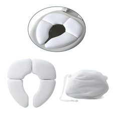 1Pc White Portable Folding Child Baby Toilet Seat Soft Potty Chair Pad Cushion T