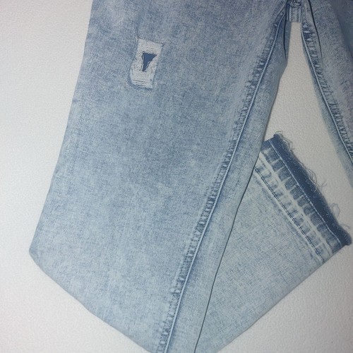 Justice Girls Distressed High Rise Jeans Size 16 Light Wash 5 Pocket Stretch - Picture 5 of 12