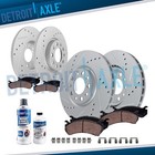 Front Rear Drilled Disc Brake Rotors Brake Pads Kit for 2015 - 2017 Chrysler 200