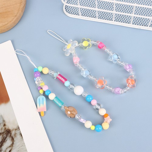 Flowers Phone Chain Beads Pendant Charm Bowknot Hanging Rope Lanyard Wrist Strap - 第 10/17 張圖片