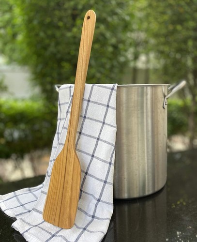 18" Teak Large Wooden Spatula, Heavy Duty Cajun Stir Paddle for Cooking in Big P - Picture 8 of 8