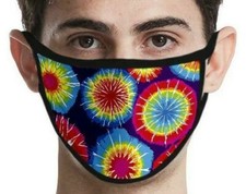 Fashion Design Face Mask - Lightweight Washable Double Layer - Abstract Circles