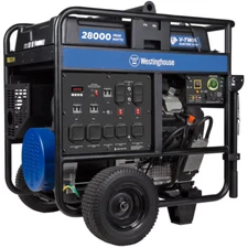 Westinghouse 28,000-Watt Portable Gas Powered Generator, Remote Start, CO Sensor