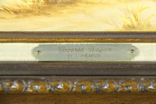 Oil on Canvas Painting "Covered Wagon" Signed by Judy Phearson - Picture 3 of 3