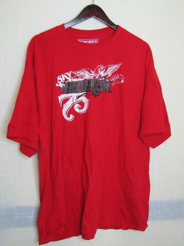 XXL Avirex Short Sleeve T-Shirt - Red 