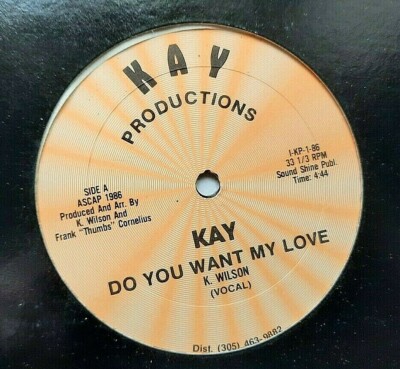 KAY Do You Want My Love 12'' Vinyl Kay Productions 1986 Electronic Funk/Soul