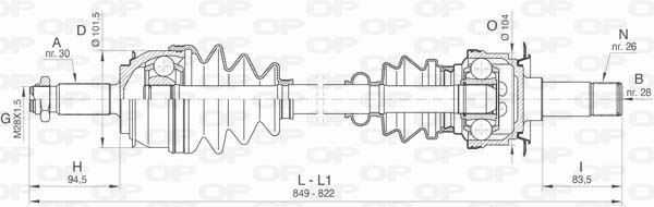 Cardan avant Mercedes Vito Autobus 109 CDI transmission Mixto Fourgon