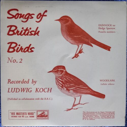 Ludwig Koch: Songs Of British Birds No. 2 7" Vinyl Single Excellent Condition - Zdjęcie 1 z 3