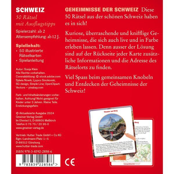 Thumbnail - Gmeiner Verlag - Schweiz - 50 Rätsel Mit Ausflugstipps