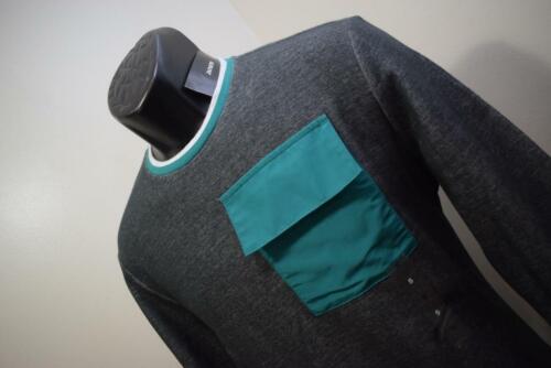 35391 New Mens Alfani Stretch Gray Front Pocket Pullover Sweater Size Small - Foto 1 di 8