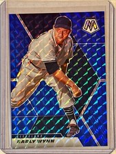 2021 Panini Mosaic Blue Mosaic Prizm #27 Early Wynn 84/99 Indians