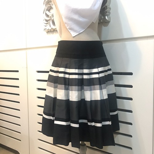 H\u0026M Gonna a Pieghe a Righe Bianche Nere tg.40/42 Donna | eBay