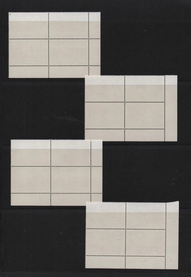 TUVALU 1983 WORLD COMMUNICATIONS YEAR MARGINAL CONTROL BLOCKS OF *VF MNH* - Image 2 of 2