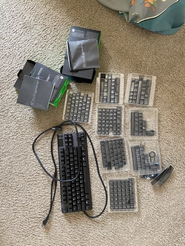 2x Razer black Doubleshot PBT Keycap Upgrade Set For Mechanical Optical Keyboard