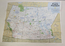 ALBERTA SASKATCHEWAN MANITOBA CANADA MAP POST...