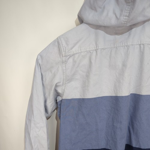 Modern Amusement Shirt Men's XL Hooded Color Block Button Down Long Sleeve Blue - Picture 18 of 21