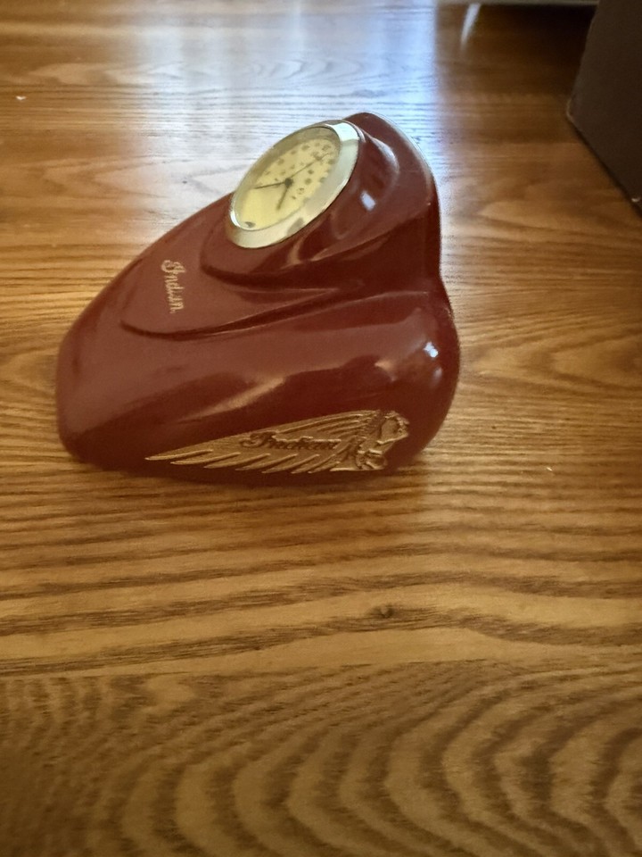 Indian Motorcycle Tank Desk Working Clock eBay