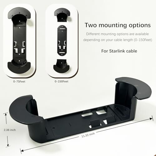 Starlink Ethernet Cable Management Kit (150ft) - ABS Mounting Caddy Wall Mount - Picture 7 of 7