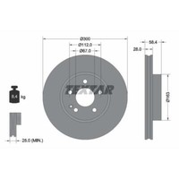 Textar 2X Bremsscheibe Vorne Ø300 Mm InnenbelüFtet FüR Mercedes-Benz Vito/Mixto