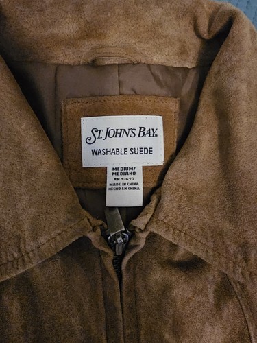 St Johns Bay Medium washable Suede Jacket Coat Brown - Picture 2 of 5