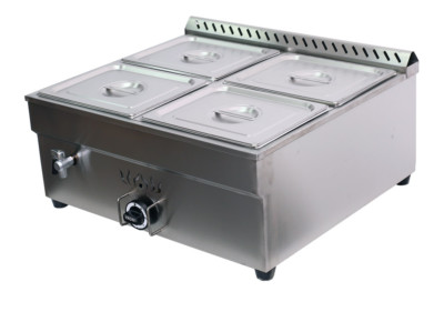 LP GAS 4 Pan Propane Bain-Marie Buffet Food Warmer 27''  Steam Table 1/2 Size Pan