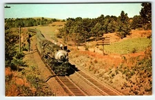 Railroad Postcard Locomotive 600 Steam Train Railway Boston & Albany Chrome
