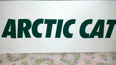 Arctic Cat Snowmobile Sticker Decal Set Of 2- 10"x 1.5" Green - Foto 6