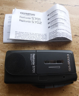 OLYMPUS Pearlcorder S701 Diktiergerät Microcassette Recorder Aufnahmegerät
