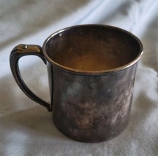 Oneida community ltd baby Toddler cup mug silver plate vintage 2 3/8" HIGH