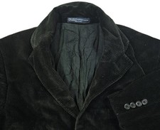 HOT VTG ITALY Men POLO RALPH LAUREN SPORTS CORDUROY BLACK BLAZER Jacket 50R or M