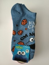 Sesame Street Cookie Monster Elmo Oscar Grover Women No Show Socks 5 pairs