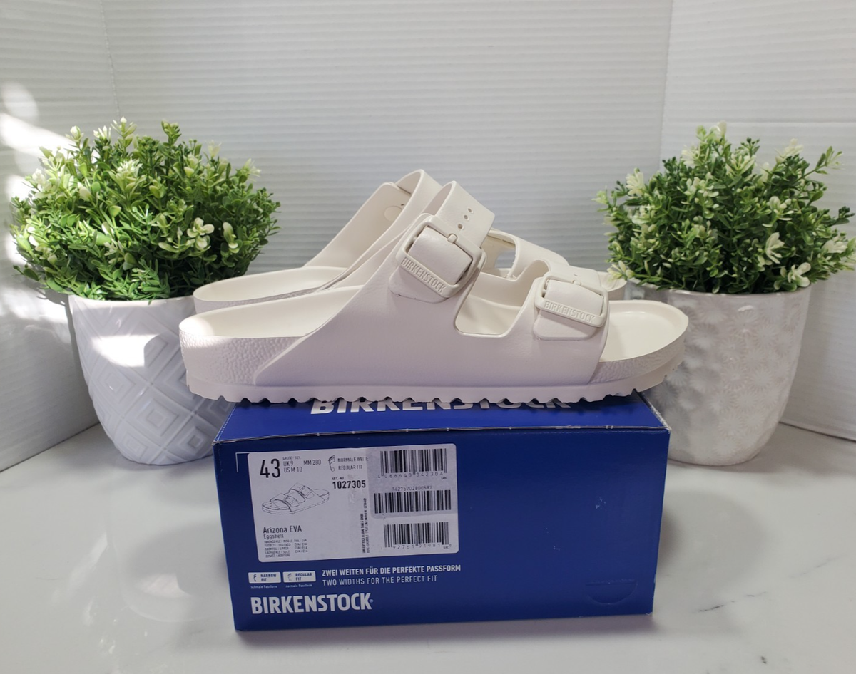 Birkenstock Arizona EVA Sandals Slip On Slide Shoes Eggshell 