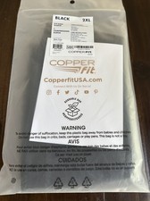 New Copper Fit Ice Knee Compression Sleeve-Black 2XL