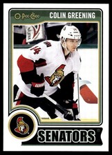 2014-15 O-Pee-Chee #329 Colin Greening Ottawa Senators Hockey Card