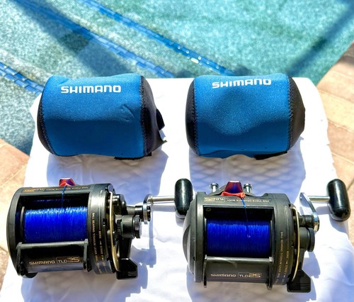 Shimano TLD-25 Lever Drag Conventional Reels Set of two. Graphite Black/Gold