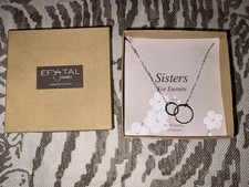 Brand New Silver Plated Sister Necklace Beautiful Gift