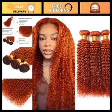 350 Bundles Kinky Curly Human Hair Extensions 24/26/28 Inch - Natural Look