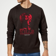 Image of Official Chucky Love Kills Sweatshirt Adults - Black