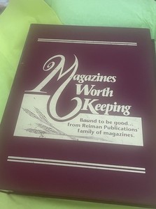 Magazines Worth Keeping EMPTY Hardcover Binder From Reiman Publications Holds 12