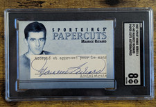 2007 Sport Kings Series A Maurice Rocket Richard Paper Cuts Autograph SGC 8 SSP