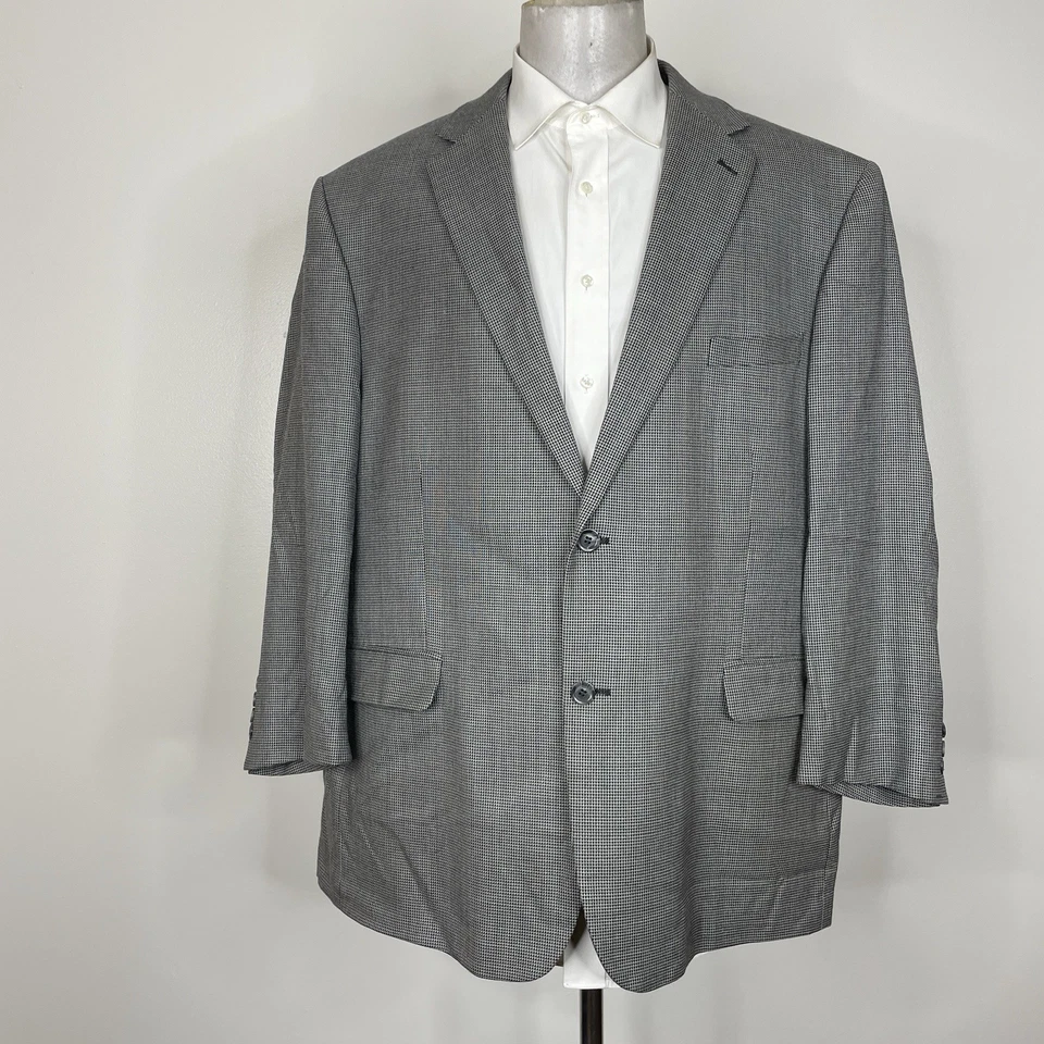 Andrew Fezza Sport Coat Mens 50R Multicolor Worsted Wool Silk Double Vented - Image 2 of 4